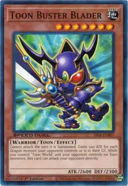 1x (NM) Toon Buster Blader - SS04-ENB07 - Common - 1st Edition YuGiOh - Image 1