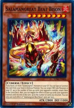 1x (NM) Salamangreat Beat Bison - SDSB-EN006 - Common - 1st Edition YuGiOh - Image 1