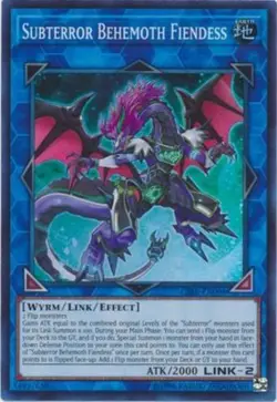 1x (LP) Subterror Behemoth Fiendess - CIBR-EN098 - Super Rare - Unlimited Editio - Image 1