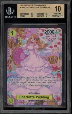 One Piece CCG Charlotte Pudding Two Legends OP03-112 BGS 10 Pristine - Image 1