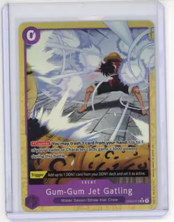 One Piece Gum-Gum Jet Gatling Alt Art OP03-072 R Best Vol. 2 PRB-02 English - Image 1