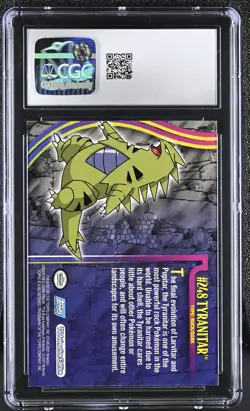 CGC 10 GEM MINT Tyranitar 2001 Topps Johto League Champions 248 Pokemon Card - Image 2