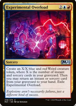 X 1 Experimental Overload NM M21 218 MTG Magic The Gathering - Image 1