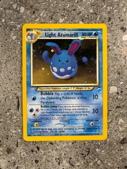 Pokemon TCG Cards Light Azumarill 13/105 Neo Destiny Holo Rare - Image 1