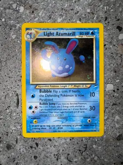 Pokemon TCG Cards Light Azumarill 13/105 Neo Destiny Holo Rare - Image 3