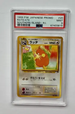 Pokemon Card Raticate No. 020 Southern Islands Japanese Promo PSA 9 MINT - Image 1