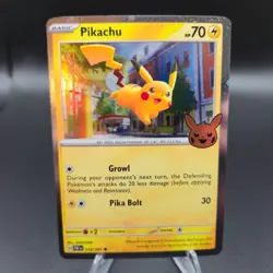 2024 Pikachu Trick Or Trade Cosmos Stamped Holo Pokemon Card - 018/091 PAF - NM - Image 1