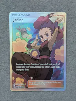 Pokemon Janine Unbroken Bonds Trainer Full Art Ultra Rare Card 210/214-VLP/LP - Image 1