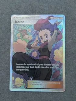 Pokemon Janine Unbroken Bonds Trainer Full Art Ultra Rare Card 210/214-VLP/LP - Image 2
