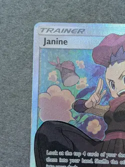 Pokemon Janine Unbroken Bonds Trainer Full Art Ultra Rare Card 210/214-VLP/LP - Image 4