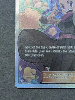 Pokemon Janine Unbroken Bonds Trainer Full Art Ultra Rare Card 210/214-VLP/LP - Image 5