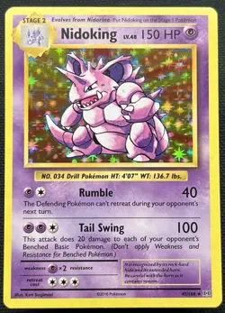Nidoking - XY Evolutions Set - 45/108 - Holo - Pokemon Card - EXC / NM - Image 1