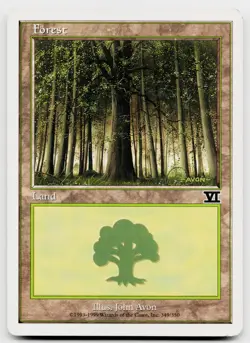 MTG Forest () L Classic Sixth Edition 349 MP - Image 1