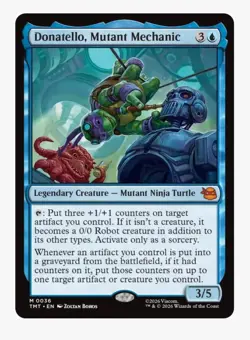 Donatello, Mutant Mechanic | MTG TMT TMNT | Mythic Ninja Turtle Artifact Support - Image 1