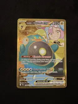 Pokemon TCG Ionos Bellibolt ex 188/159 Journey Together Gold Hyper Rare Card - Image 1