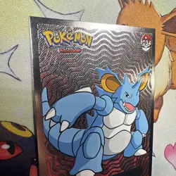 Pokemon 2024 Shiny Infinity Set Shining Nidoking Silver Foil Peru Non-TCG - Image 5