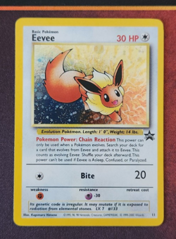 Pokemon Eevee TCG #11 Black Star Holo Promo Card 1999 WOTC - Image 1