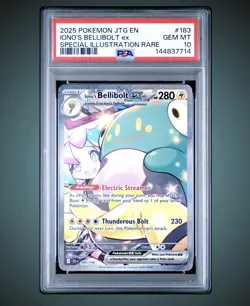 Pokemon Journey Together Iono’s Bellibolt ex SIR 183 PSA 10 - Image 1
