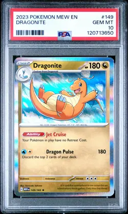 2023 POKEMON MEW EN-151 #149 DRAGONITE PSA 10 - Image 1