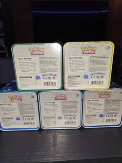 Pokemon Stacking Tins 2022 Sword & Shield Electric, Water, Grass - Image 2