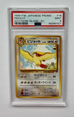 1999 POKEMON JAPANESE PROMO SOUTHERN ISLANDS PIDGEOT 18 PSA 9 MINT - Image 1