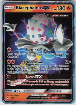 Pokemon TCG Blacephalon GX Ultra Rare SM - Lost Thunder 52/214 - Image 1