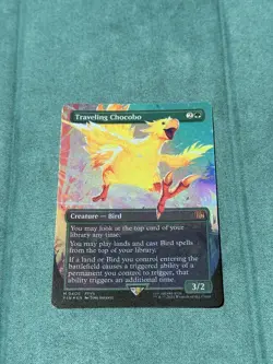 MTG Final Fantasy: Traveling Chocobo Borderless Foil #406 Magic The Gathering - Image 1