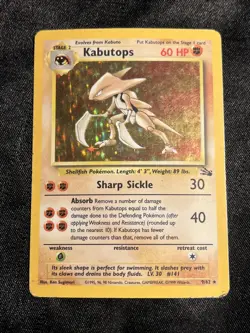 Pokemon - Kabutops - Fossil 9/62 - Holo Rare - HP (A1) - Image 1