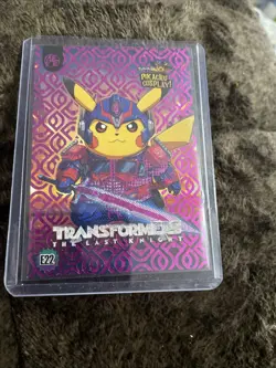 Transformers (Pikachu) #E22 Purple Holo Box Hit Electric Pikachu Cosplay Pokemon - Image 1