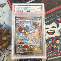 Pokemon TCG Mega Lucario ex Special Illustration Rare Holo Me01 179/132 PSA 9 - Image 1