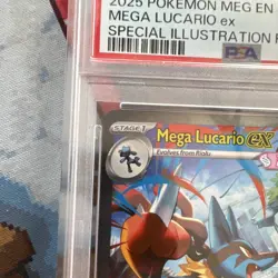 Pokemon TCG Mega Lucario ex Special Illustration Rare Holo Me01 179/132 PSA 9 - Image 5