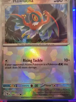 Pokemon TCG Hawlucha Poke Ball Pattern Reverse Holo 089/131 Prismatic Evolutions - Image 3