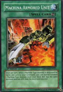 1x (NM) Machina Armored Unit - SDMM-EN021 - Common - 1st Edition YuGiOh - Image 1