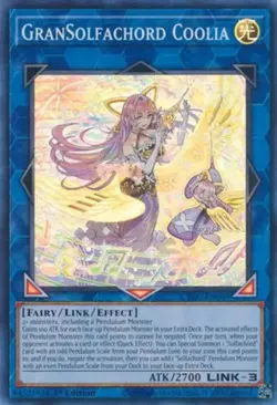 1x (NM) GranSolfachord Coolia - CYAC-EN049 - Super Rare - 1st Edition YuGiOh - Image 1