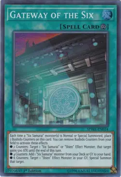 1x (NM) Gateway of the Six - SPWA-EN014 - Super Rare - 1st Edition YuGiOh - Image 1