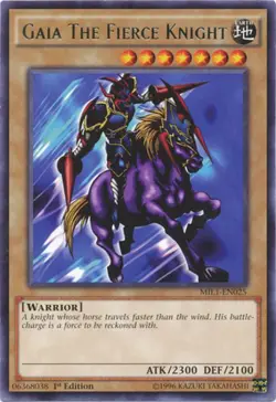 1x (NM) Gaia The Fierce Knight - MIL1-EN025 - Rare - 1st Edition YuGiOh - Image 1