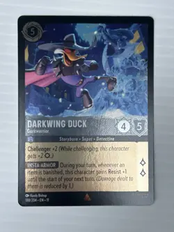Disney Lorcana Winterspell Darkwing Duck - Darkwarrior Cold Foil 188/204 NM Rare - Image 1