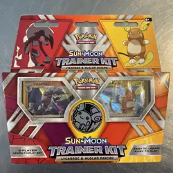 Pokemon TCG: Sun & Moon Trainer Kit Lycanroc & Alolan Raichu Card Game 820650802102 - Image 1