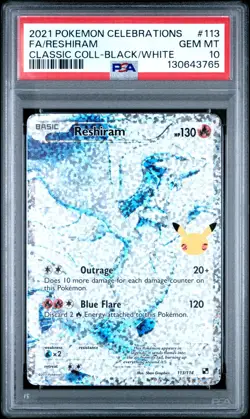 Reshiram 113/114 - SWSH Celebrations 25th - Pokemon Card - PSA 10 - Image 1