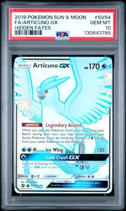 Articuno GX SV54/SV94 - Hidden Fates Shiny Vault - Pokemon Card - PSA 10 - Image 1