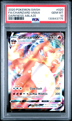 Charizard VMAX 020/189 - Darkness Ablaze - Pokemon Card - PSA 10 - Image 1