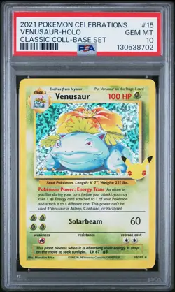 Venusaur 15/102 - SWSH Celebrations 25th - Pokemon Card - PSA 10 - Image 1