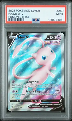 Mew V 250/264 - Fusion Strike - Pokemon Card - PSA 9 - Image 1