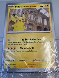 Pokemon "Pikachu At The Museum" Jumbo Promo Card New & Sealed⚡ - Image 1