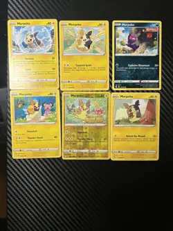 6x Morpeko Lot Sword Shield Holo Pokemon Cards Collection - Image 1