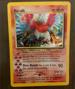 Pokemon TCG Ho-Oh Neo Revelation Holo Card 7/64 Unlimited Rare - Image 2