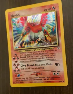 Pokemon TCG Ho-Oh Neo Revelation Holo Card 7/64 Unlimited Rare - Image 3