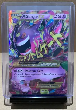 Pokemon M Gengar EX 121/119 Secret Rare Holo Mega XY Phantom Forces Card Damaged - Image 1
