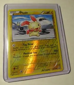 Pokemon TCG Dark Explorers Plusle 39/108 Reverse Holo Card 2012 Played HTF - Image 1