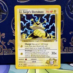 Lt. Surge's Electabuzz Gym Pokemon Card Base WOTC NM - Image 1